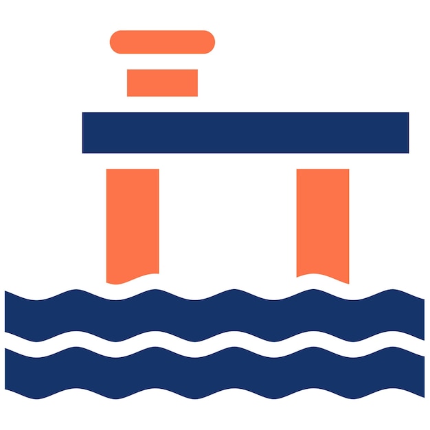 Ilustración vectorial del muelle