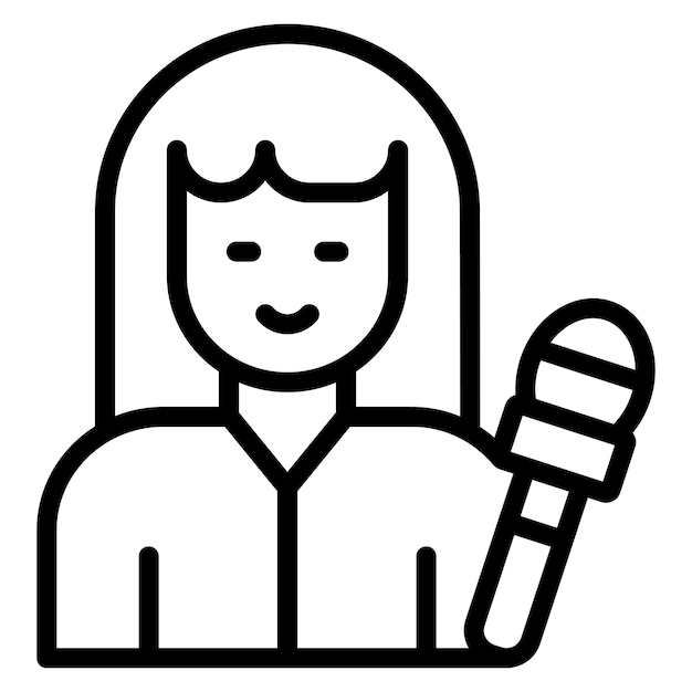 Ilustración vectorial de la mujer ancla