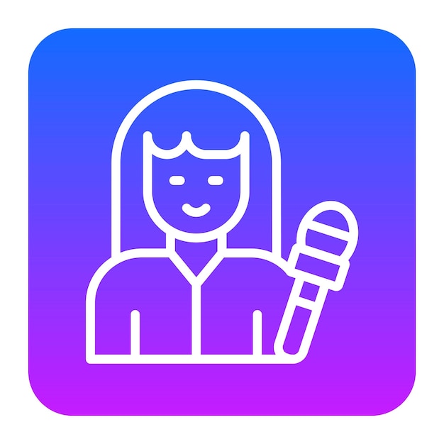 Ilustración vectorial de la mujer ancla