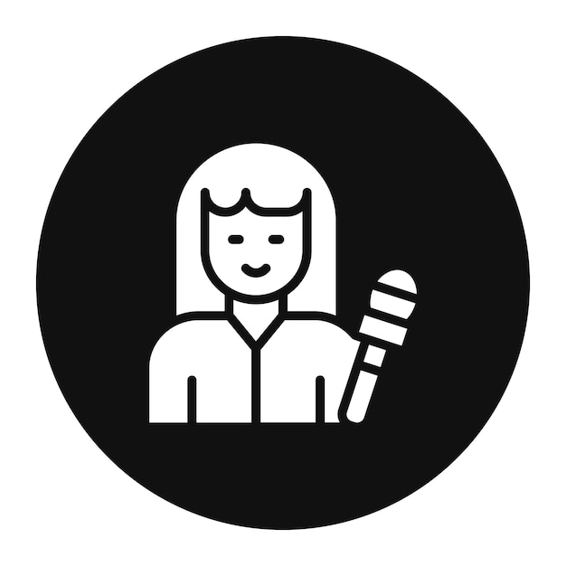Ilustración vectorial de la mujer ancla