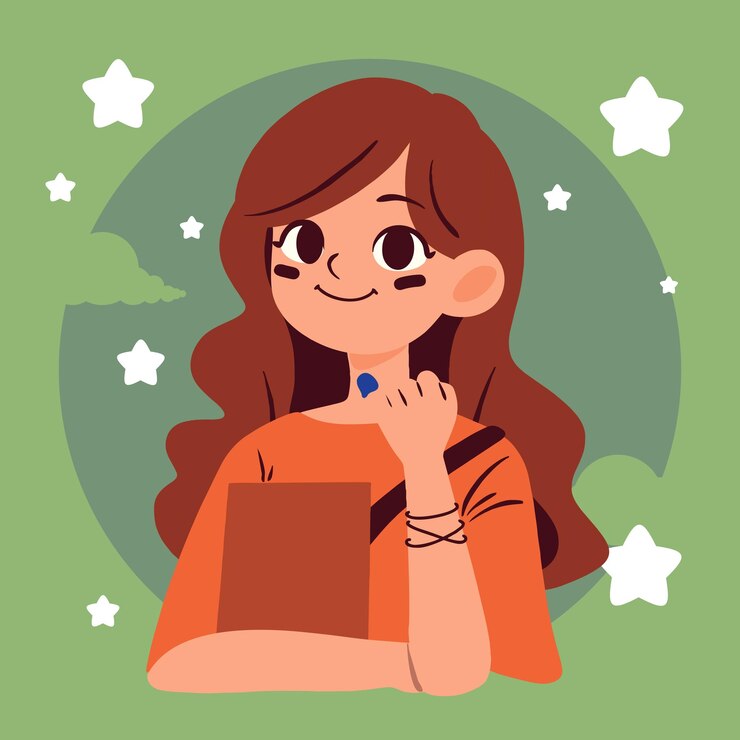 Vector ilustración vectorial de una mujer joven que participa con orgullo como votante en el proceso electoral