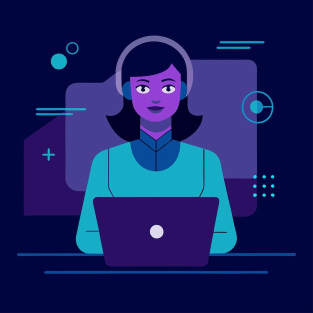 Ilustración vectorial de una mujer de negocios elegante