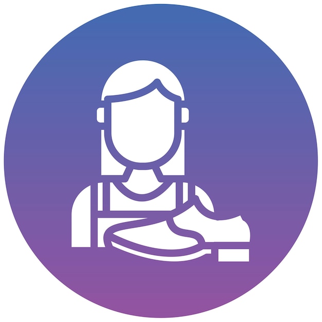 Ilustración vectorial de la mujer zapatera