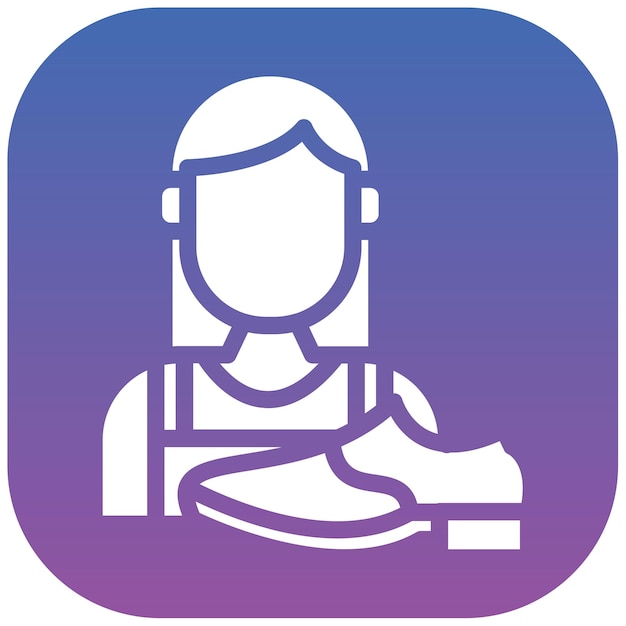 Ilustración vectorial de la mujer zapatera