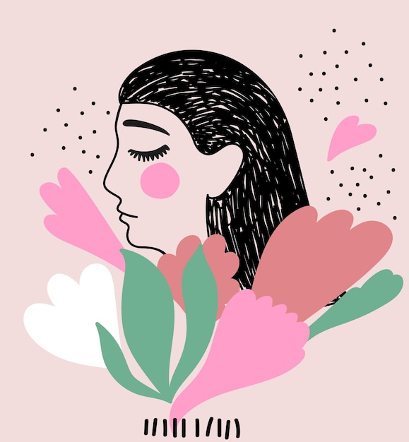 Vector ilustración vectorial mujer