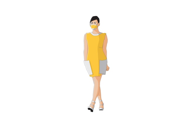 Vector ilustración vectorial de mujeres elegantes caminando