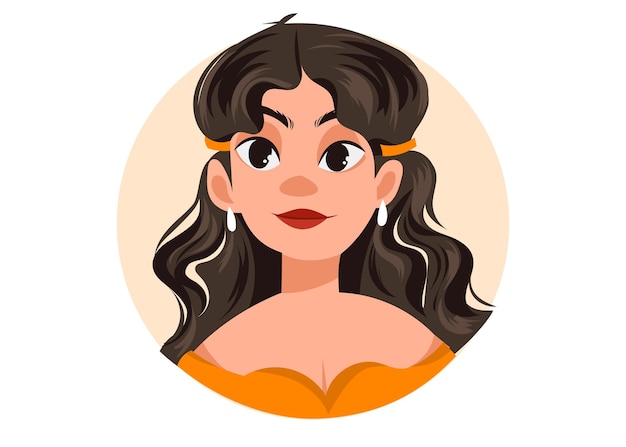 Ilustración vectorial de mujeres con ropa casual y belleza Personajes femeninos en un estilo plano