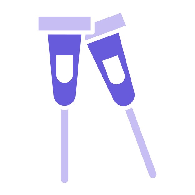Ilustración vectorial de las muletas