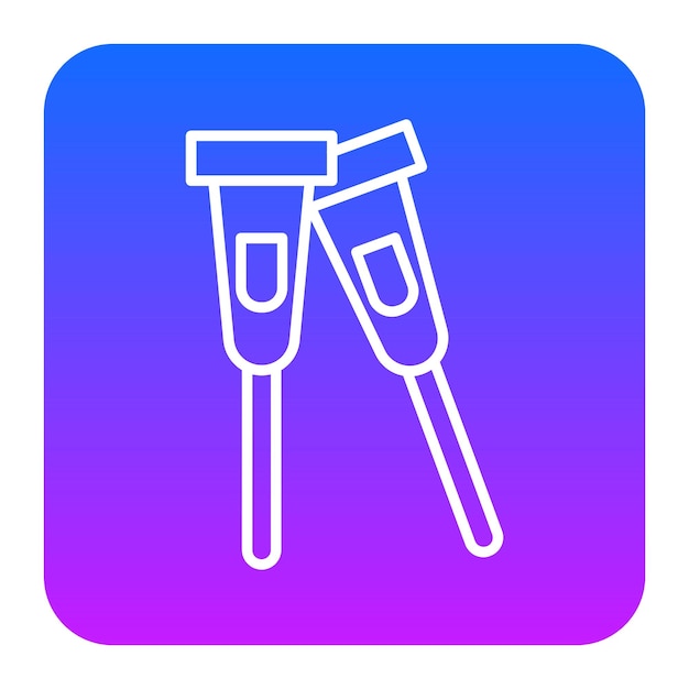 Ilustración vectorial de las muletas
