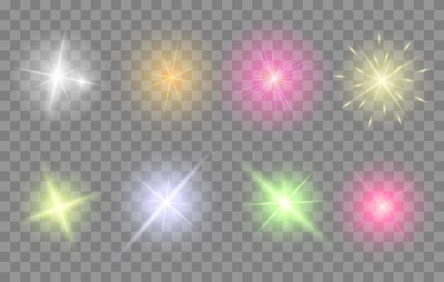 Ilustración vectorial del mundo cósmico brillante con un conjunto espectacular de aspectos destacados.