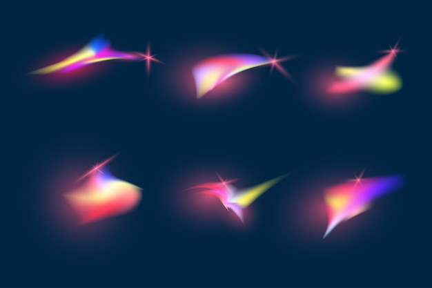 Ilustración vectorial del mundo cósmico brillante con un conjunto espectacular de aspectos destacados.