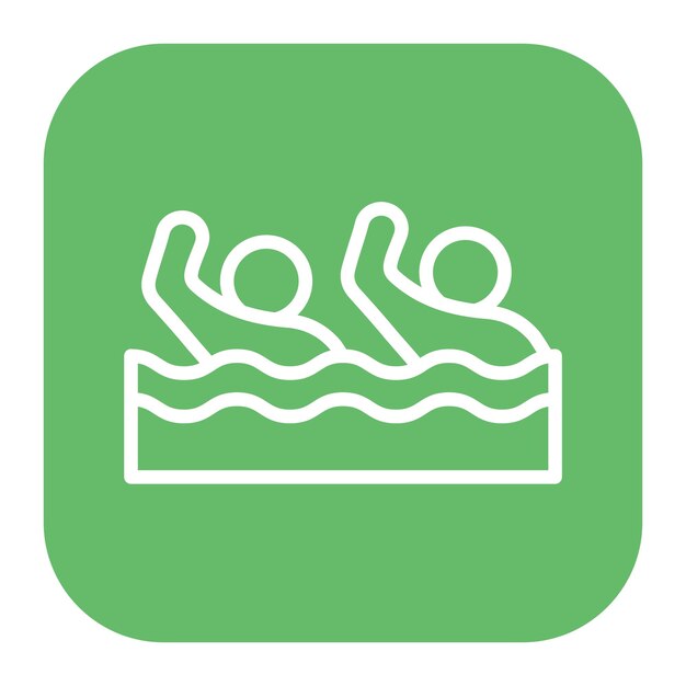Ilustración vectorial de natación