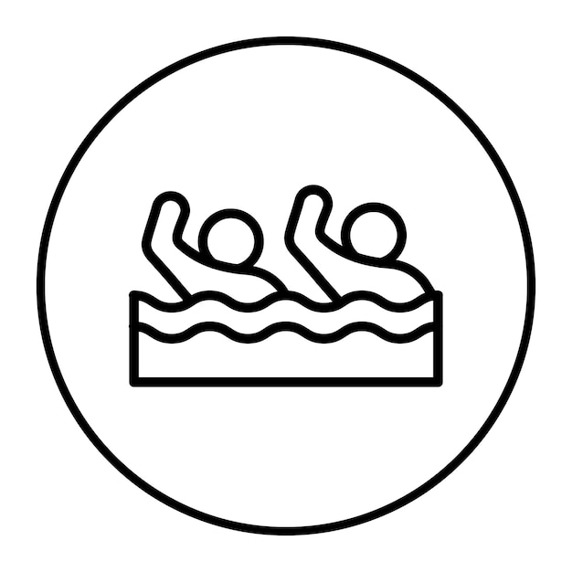 Ilustración vectorial de natación