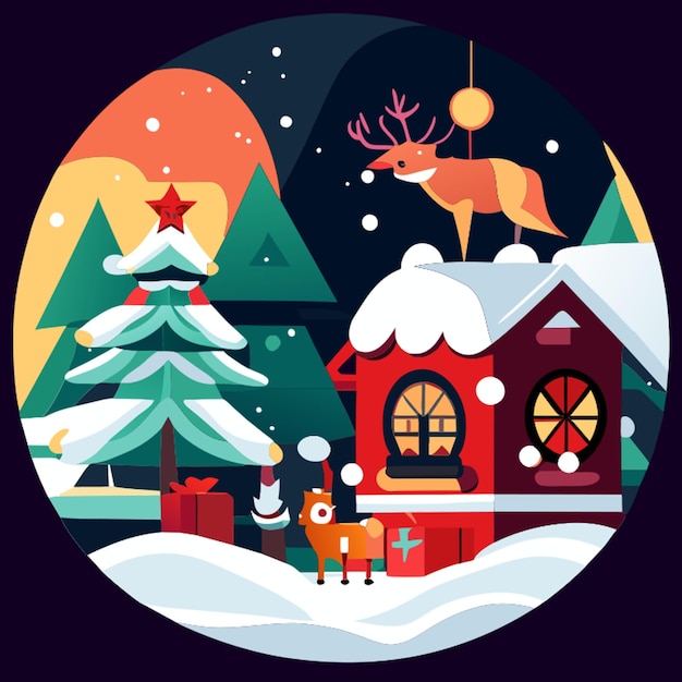 Vector ilustración vectorial de navidad