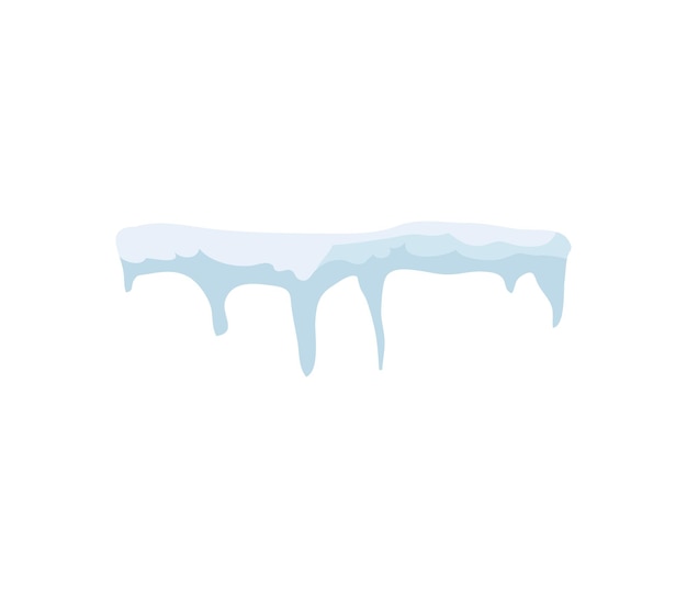 Ilustración vectorial de nieve colgando