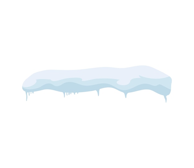 Ilustración vectorial de nieve colgando