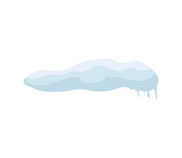 Ilustración vectorial de nieve colgando