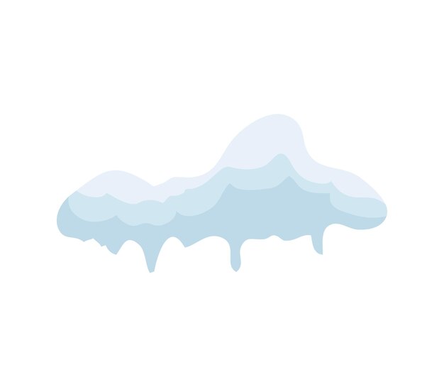 Ilustración vectorial de nieve colgando