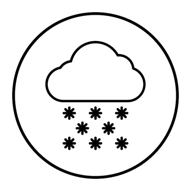 Ilustración vectorial de la nieve pesada