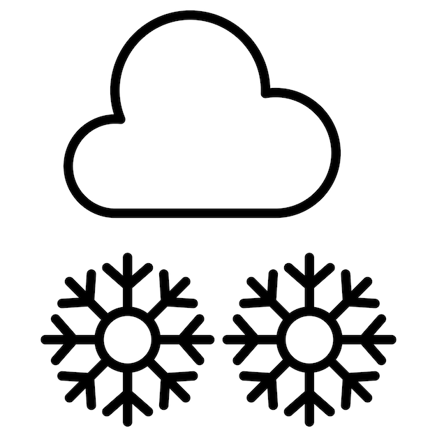 Ilustración vectorial de nieve