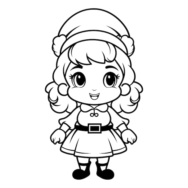 Vector ilustración vectorial de una niña linda con ropa tradicional bávara