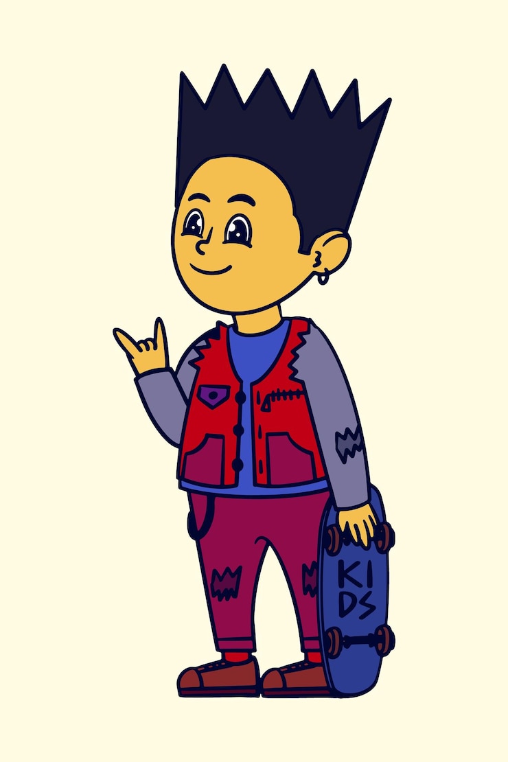 Vector ilustración vectorial de un niño en pie