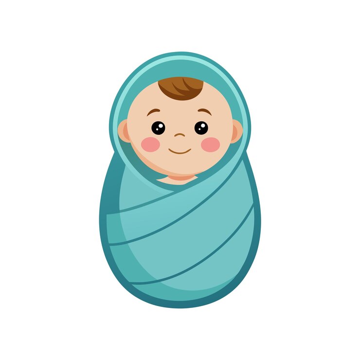 Ilustración vectorial de niños bebés hermosos