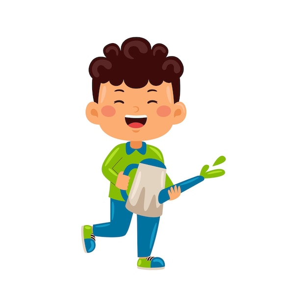 Ilustración vectorial de niños celebrando el Día de la Tierra