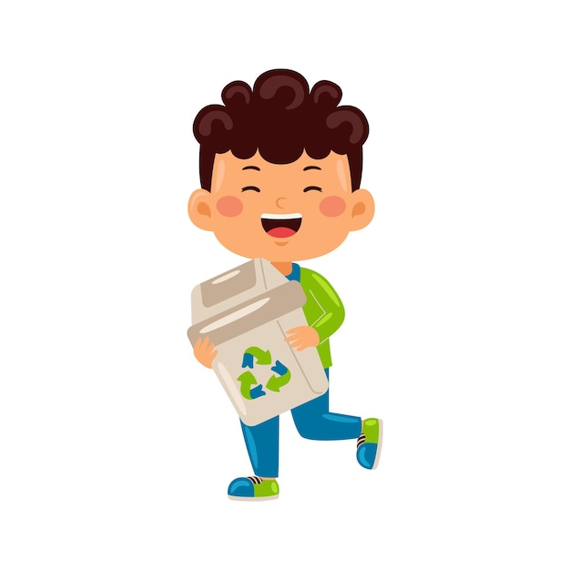 Ilustración vectorial de niños celebrando el Día de la Tierra