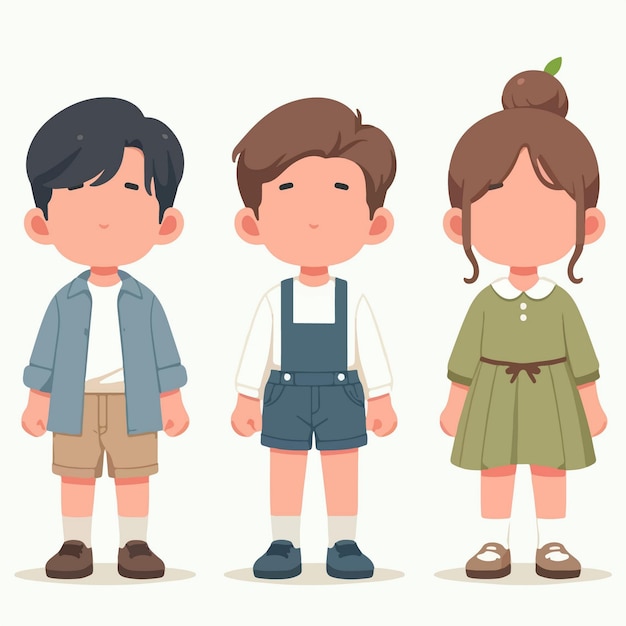 Ilustración vectorial de niños