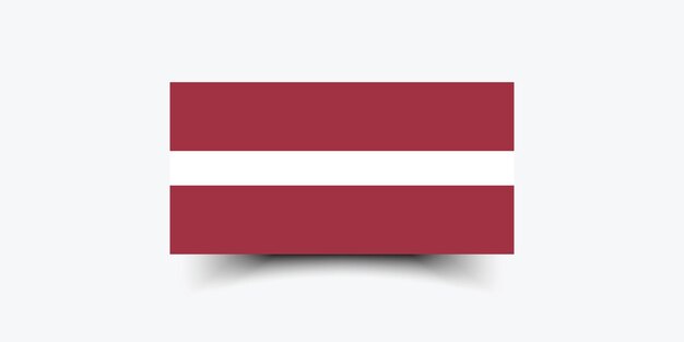Ilustración vectorial de las normas oficiales de tamaño y color de la bandera de Letonia