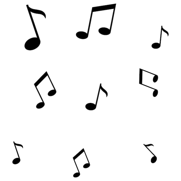 Ilustración vectorial de una nota musical en un fondo transparente