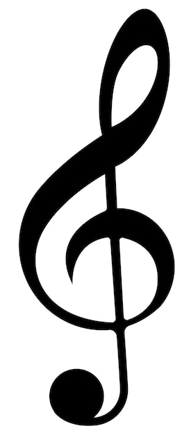 Vector ilustración vectorial de una nota musical en un fondo transparente