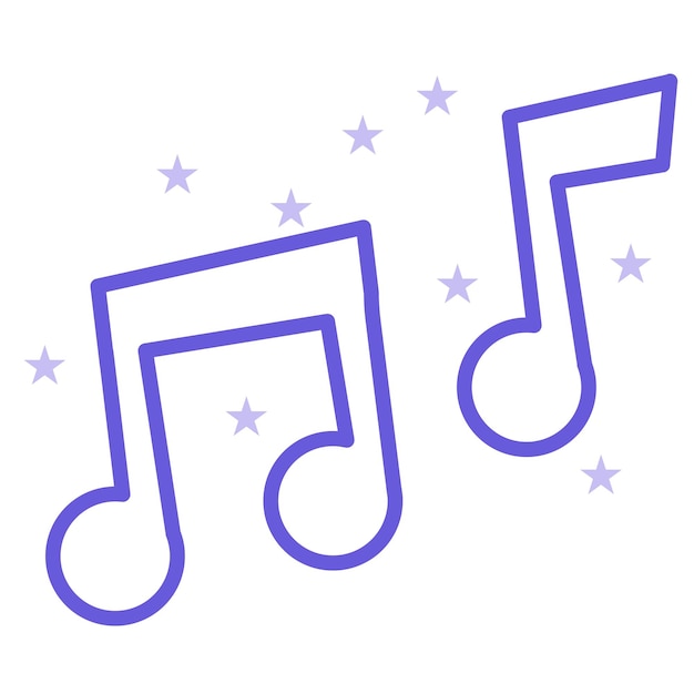 Ilustración vectorial de las notas musicales