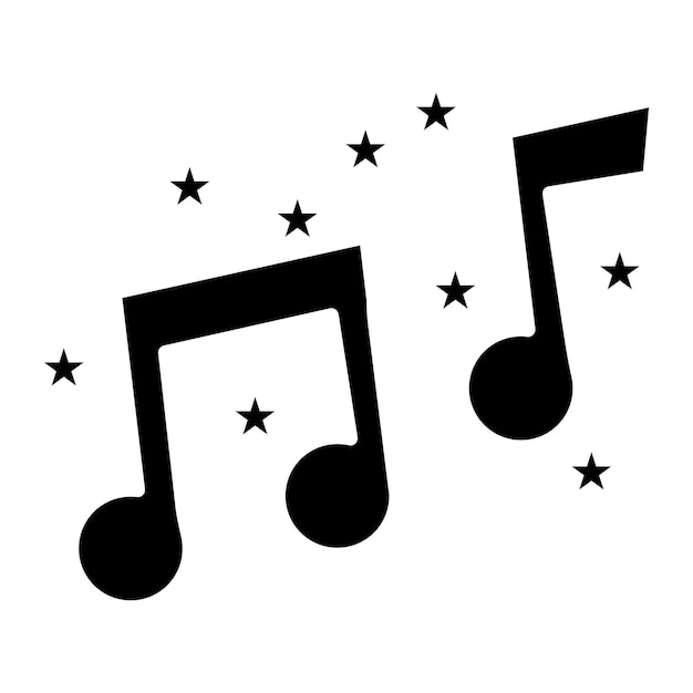 Ilustración vectorial de notas musicales