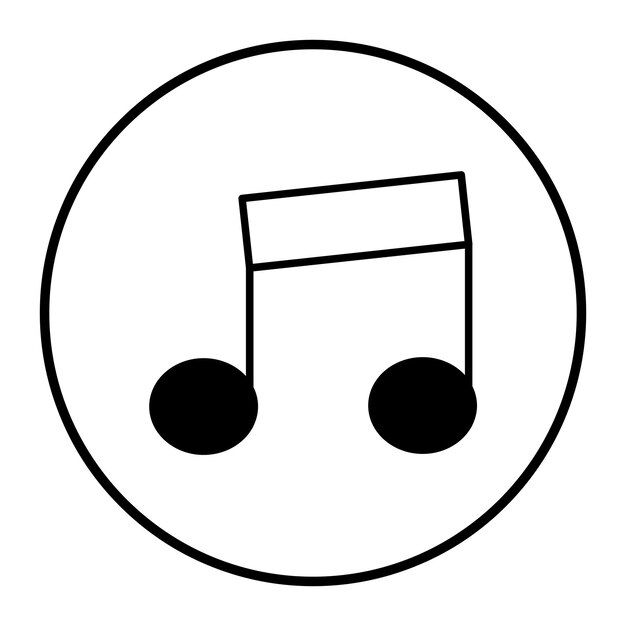 Ilustración vectorial de notas musicales