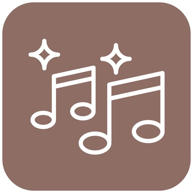 Ilustración vectorial de notas musicales