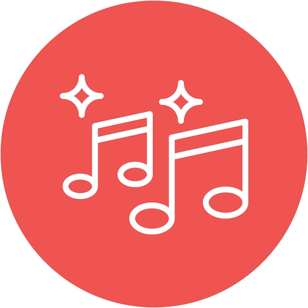Ilustración vectorial de notas musicales
