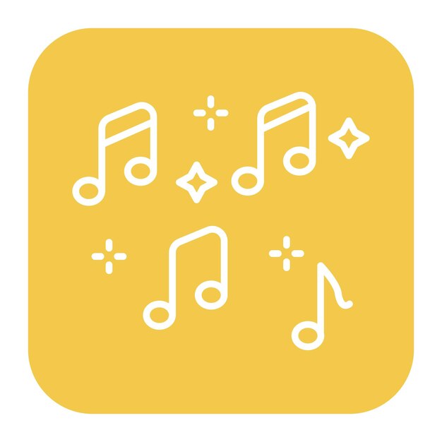 Ilustración vectorial de las notas musicales