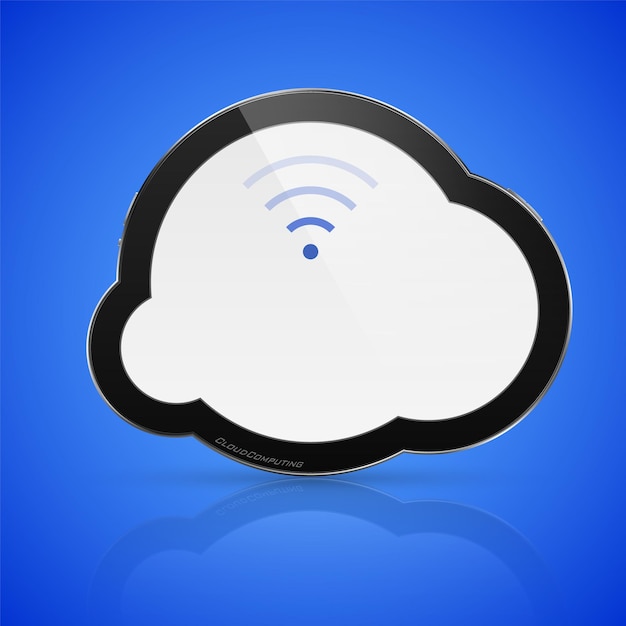 Ilustración vectorial de nube aislada abstracta Concepto de computación en nube