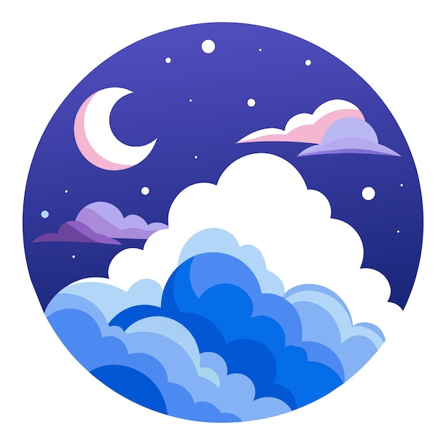 Ilustración vectorial de nubes para historias de dibujos animados