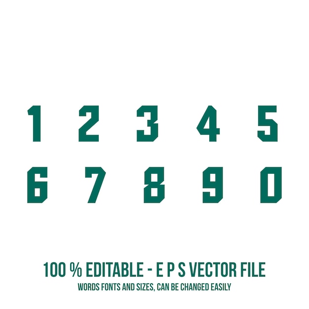 Ilustración vectorial de números matemáticos de estilo plano