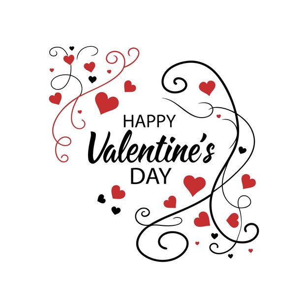 Ilustración vectorial o fondo con corazón para el elemento feliz día de San Valentín