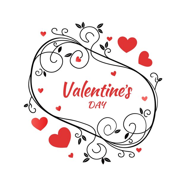 Ilustración vectorial o fondo con corazón para el elemento feliz día de San Valentín