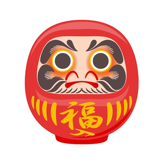 Ilustración vectorial del objeto japonés de Año Nuevo Daruma