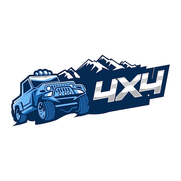 Ilustración vectorial de off-road 4x4 para plantilla o ilustración del logotipo