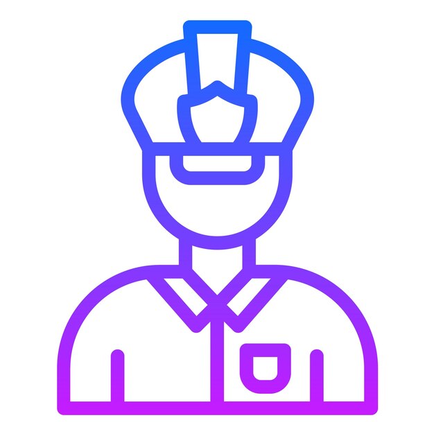 Ilustración vectorial de un oficial de policía