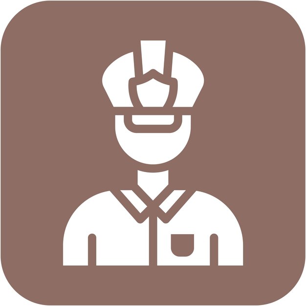 Ilustración vectorial de un oficial de policía