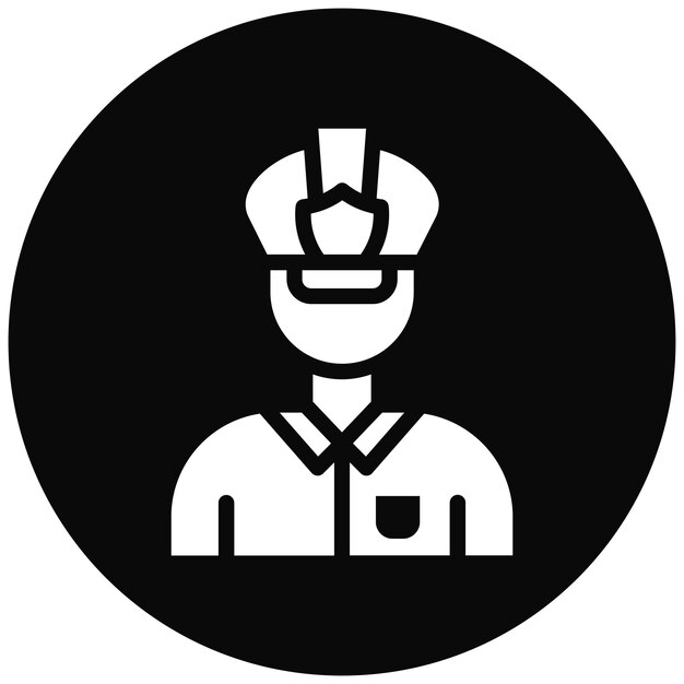 Ilustración vectorial de un oficial de policía