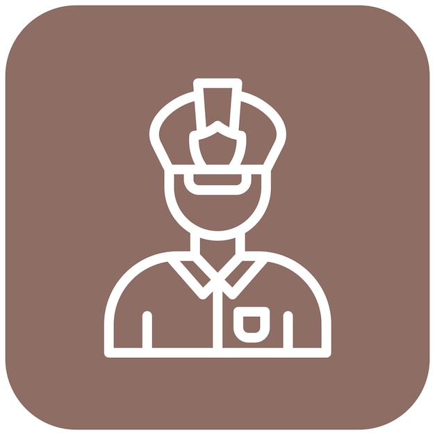 Ilustración vectorial de un oficial de policía
